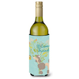 Caroline'S Treasures Welcome Friends Chocolate Poodle Decorative Bottle Hugger, 750 Ml, Multicolor
