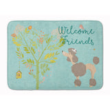 Caroline'S Treasures Welcome Friends Chocolate Poodle Floor Mat, 19Hx27W, Multicolor
