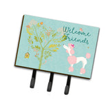 Caroline'S Treasures Welcome Friends Pink Poodle Wall Hook, Triple