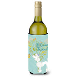 Caroline'S Treasures Welcome Friends White Poodle Decorative Bottle Hugger, 750 Ml, Multicolor
