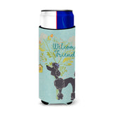 Caroline'S Treasures Welcome Friends Black Poodle Decorative Can Hugger, Multicolor