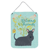 Caroline'S Treasures Welcome Friends Scottish Terrier Metal Print, 16H X 12W, Multicolor