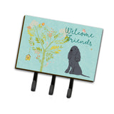 Caroline'S Treasures Welcome Friends Black Cocker Spaniel Wall Hook, Triple, Multicolor