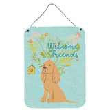 Caroline'S Treasures Welcome Friends Buff Cocker Spaniel Metal Print, 16H X 12W, Multicolor