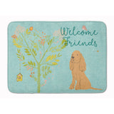 Caroline'S Treasures Welcome Friends Buff Cocker Spaniel Floor Mat, 19 H X 27 W, Multicolor