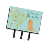 Caroline'S Treasures Welcome Friends Buff Cocker Spaniel Wall Hook, Triple, Multicolor