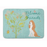 Caroline'S Treasures Welcome Friends Gold Springer Spaniel Floor Mat, 19Hx27W, Multicolor