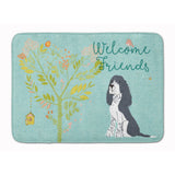 Caroline'S Treasures Welcome Friends Black Springer Spaniel Floor Mat, 19 H X 27 W, Multicolor