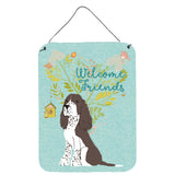 Caroline'S Treasures Welcome Friends Brown Springer Spaniel Metal Print, 16H X 12W, Multicolor