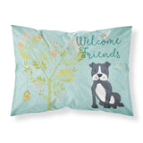 Caroline'S Treasures Welcome Friends Black Staffie Printed, Polyester, 250 Thread Count, Envelope Closure Pillowcase, Standard