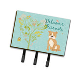 Caroline'S Treasures Welcome Friends Brown Staffie Wall Hook, Triple, Multicolor