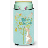 Caroline'S Treasures Welcome Friends Whippet Decorative Can Hugger, Tall Boy, Multicolor