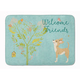 Caroline'S Treasures Welcome Friends Brown White Chihuahua Floor Mat, 19Hx27W, Multicolor