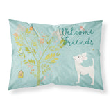 Caroline'S Treasures Welcome Friends White Chihuahua Printed, Polyester Envelope Closure Pillowcase, Standard, Multico