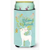 Caroline'S Treasures Welcome Friends White Chihuahua Decorative Can Hugger, Tall Boy, Multicolor