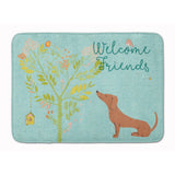 Caroline'S Treasures Welcome Friends Red Dachshund Floor Mat, 19Hx27W, Multicolor