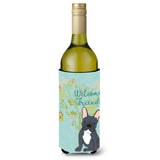Caroline'S Treasures Welcome Friends Black French Bulldog Decorative Bottle Hugger, 750 Ml, Multicolor