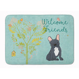 Caroline'S Treasures Welcome Friends Black French Bulldog Floor Mat, 19Hx27W, Multicolor