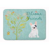 Caroline'S Treasures Welcome Friends Piebald French Bulldog Floor Mat, 19Hx27W, Multicolor