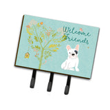 Caroline'S Treasures Welcome Friends Piebald French Bulldog Wall Hook, Triple, Multicolor