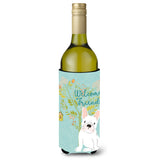 Caroline'S Treasures Welcome Friends White French Bulldog Decorative Bottle Hugger, 750 Ml, Multicolor