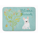 Caroline'S Treasures Welcome Friends White French Bulldog Floor Mat, 19Hx27W, Multicolor