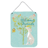 Caroline'S Treasures Welcome Friends Italian Greyhound Metal Print, 16H X 12W, Multicolor