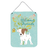 Caroline'S Treasures Friends Welcome Jack Russell Terrier Puppy Metal Print, 16H X 12W, Multicolor