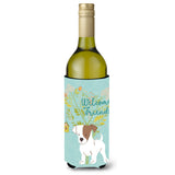 Caroline'S Treasures Welcome Friends Jack Russell Terrier Puppy Decorative Bottle Hugger, 750 Ml, Multicolor