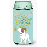 Caroline'S Treasures Welcome Friends Jack Russell Terrier Puppy Decorative Can Hugger, Tall Boy, Multicolor