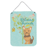 Caroline'S Treasures Welcome Friends Yorkie Metal Print, 16H X 12W, Multicolor