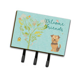 Caroline'S Treasures Welcome Friends Yorkie Natural Ears Wall Hook, Triple, Multicolor