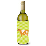 Caroline'S Treasures Guernsey Cow Green Decorative Bottle Hugger, 750 Ml, Multicolor