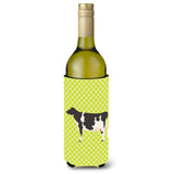 Caroline'S Treasures Holstein Cow Green Decorative Bottle Hugger, 750 Ml, Multicolor