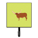 Caroline'S Treasures Ankole-Watusu Cow Green Wall Hook, Small, Multicolor