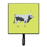 Caroline'S Treasures Hungarian Grey Steppe Cow Green Wall Hook, Small, Multicolor