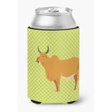 Caroline'S Treasures Zebu Indicine Cow Green Decorative Can Hugger, Multicolor