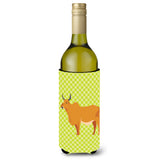 Caroline'S Treasures Zebu Indicine Cow Green Decorative Bottle Hugger, 750 Ml, Multicolor