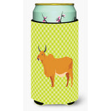 Caroline'S Treasures Zebu Indicine Cow Green Decorative Can Hugger, Tall Boy, Multicolor