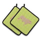 Caroline'S Treasures Charolais Cow Green Decorated Pot Holder, 7.5 X 7.5