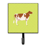 Caroline'S Treasures Ayrshire Cow Green Wall Hook, Small, Multicolor