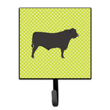 Caroline'S Treasures Black Angus Cow Green Wall Hook, Small, Multicolor