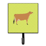 Caroline'S Treasures Jersey Cow Green Wall Hook, Small, Multicolor