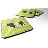 Caroline'S Treasures Belted Galloway Cow Green Decorative Coasters, 3.5, Multicolor