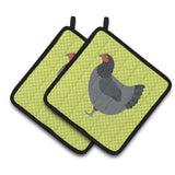 Caroline'S Treasures Jersey Giant Chicken Green Decorated Pot Holder, 7.5 X 7.5