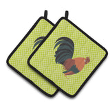 Caroline'S Treasures Dutch Bantam Chicken Green Decorated Pot Holder, 7.5 X 7.5