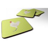 Caroline'S Treasures German Langshan Chicken Green Decorative Coasters, 3.5, Multicolor