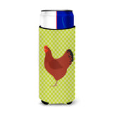 Caroline'S Treasures New Hampshire Red Chicken Green Decorative Can Hugger, Slim, Multicolor