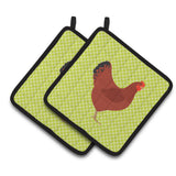Caroline'S Treasures New Hampshire Red Chicken Green Decorated Pot Holder, 7.5 X 7.5