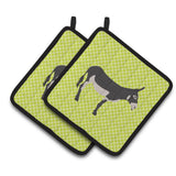 Caroline'S Treasures American Mammoth Jack Donkey Green Decorated Pot Holder, 7.5 X 7.5